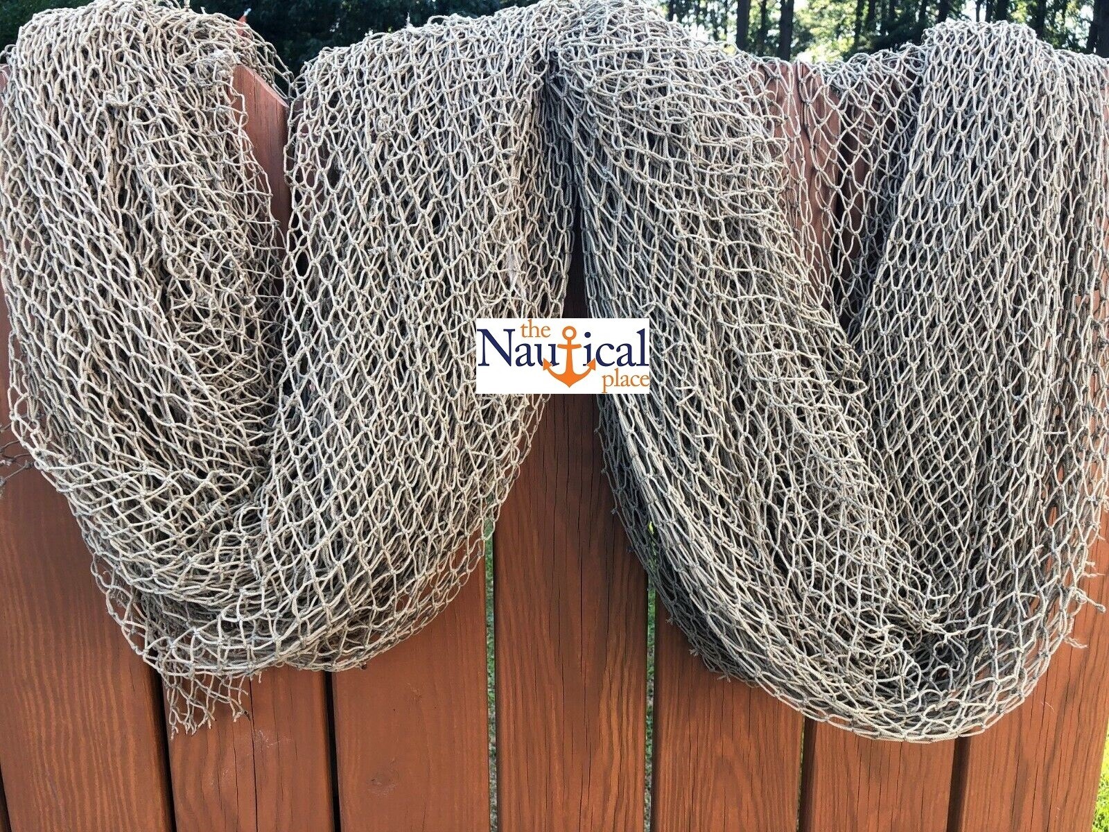 Authentic Fish Netting, 15 ft x 15 ft HEAVY Knotted, Vintage Used Fishing Net