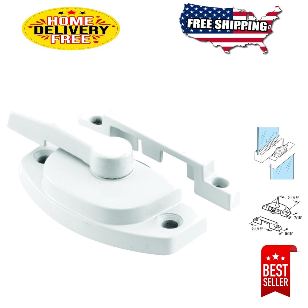 Single Pack White Vinyl Window Lock - Ideal for Enhanced Security & Sealing