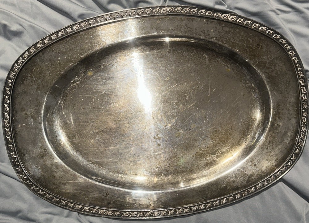 SHEETS ROCKFORD S. Co SILVERPLATE SERVING TRAY Platter  VTG
