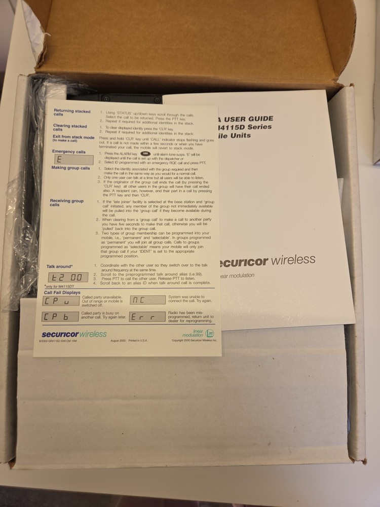 Securicor Mobile Units LMM4115D