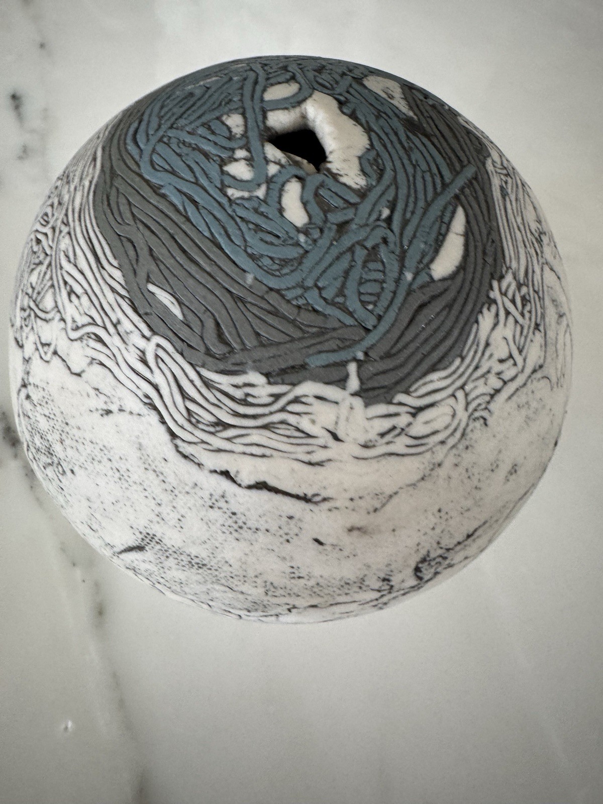 Romilla Batra California Studio POTTERY CERAMIC Original MODERN Art Signed 5”H