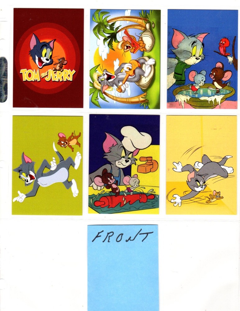 TOM AND JERRY   CUSTOM TRADING CARD 6 CARDS   SET