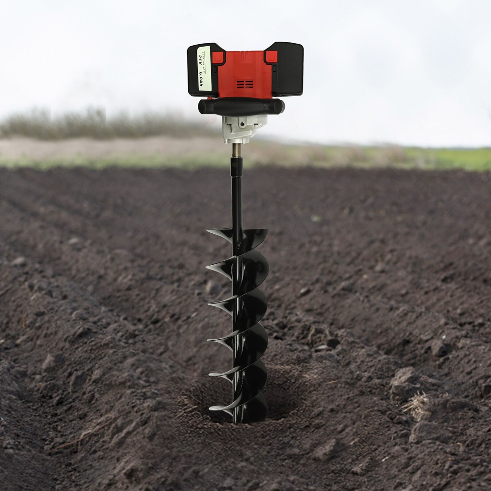 Electric 2000W Post Hole Digger With 6" Dirt Digging Bit Drill Auger Digging Set