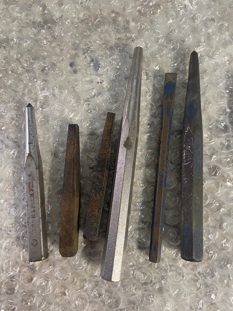 TOOLS Punches, new tap misc drill bits see pictures