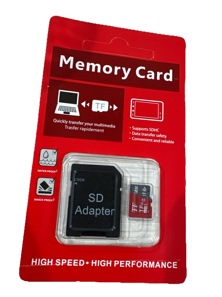 2Pack Universal TF SD Memory Card (1 TB) with Adapter, Data Storage Most Electr