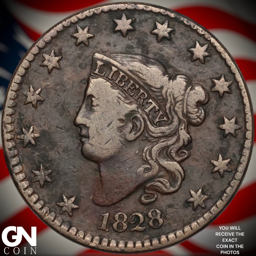 1828 Coronet Head Large Cent B1553