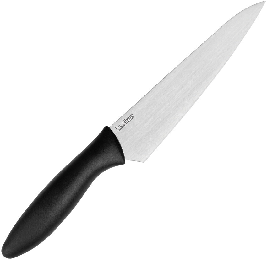 Kershaw 6" Utility Black 1.4116 Stainless Drop Pt Fixed Blade Kitchen Knife 1783