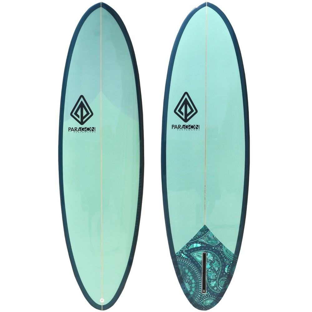 6'6" Retro Egg Surfboard - SeaWeed (P44)