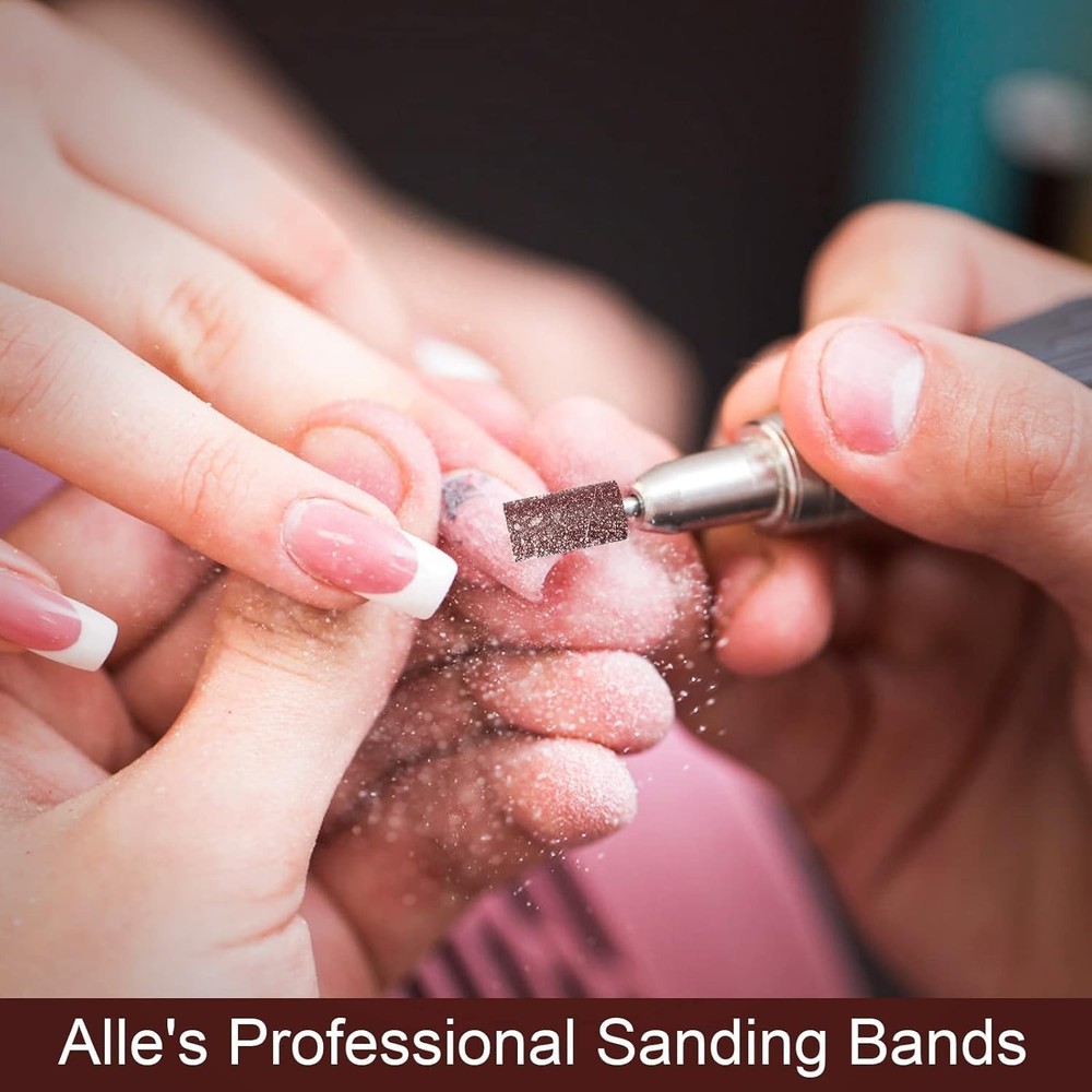 Durable Nail Sanding Bands with 3/32" Bits - Perfect for Beginners & Pros