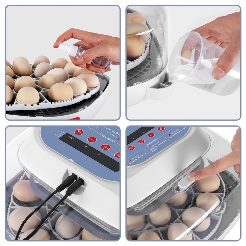 Incubators for Hatching Eggs 24~70 Egg Incubator Automatic Egg Turning Chicken🐣