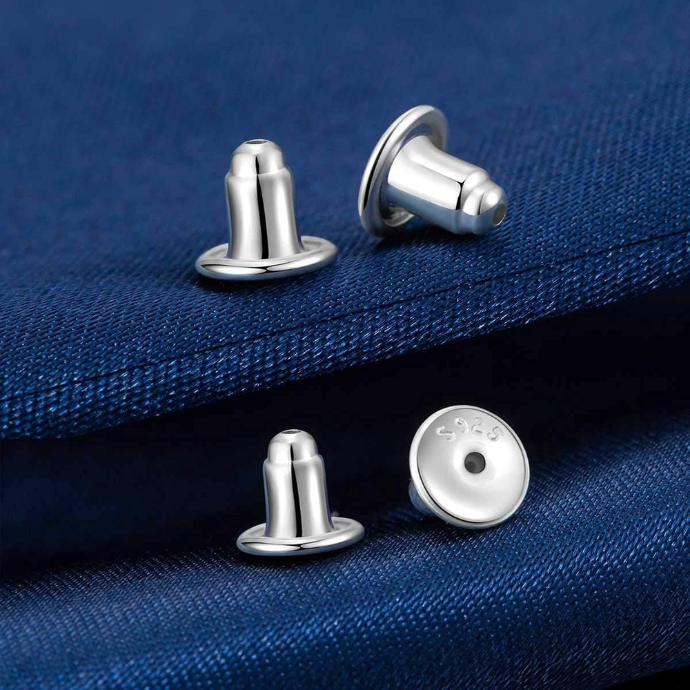 2 Pairs Earring Backs for Studs Secure,925 Sterling Silver Earrings Backs Replac