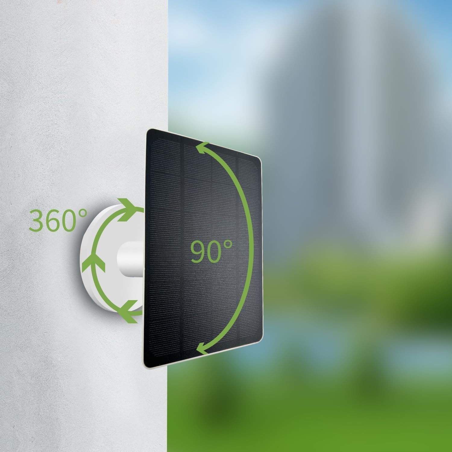 Solar Panel for Ring Camera, 3W Solar Panel Charger