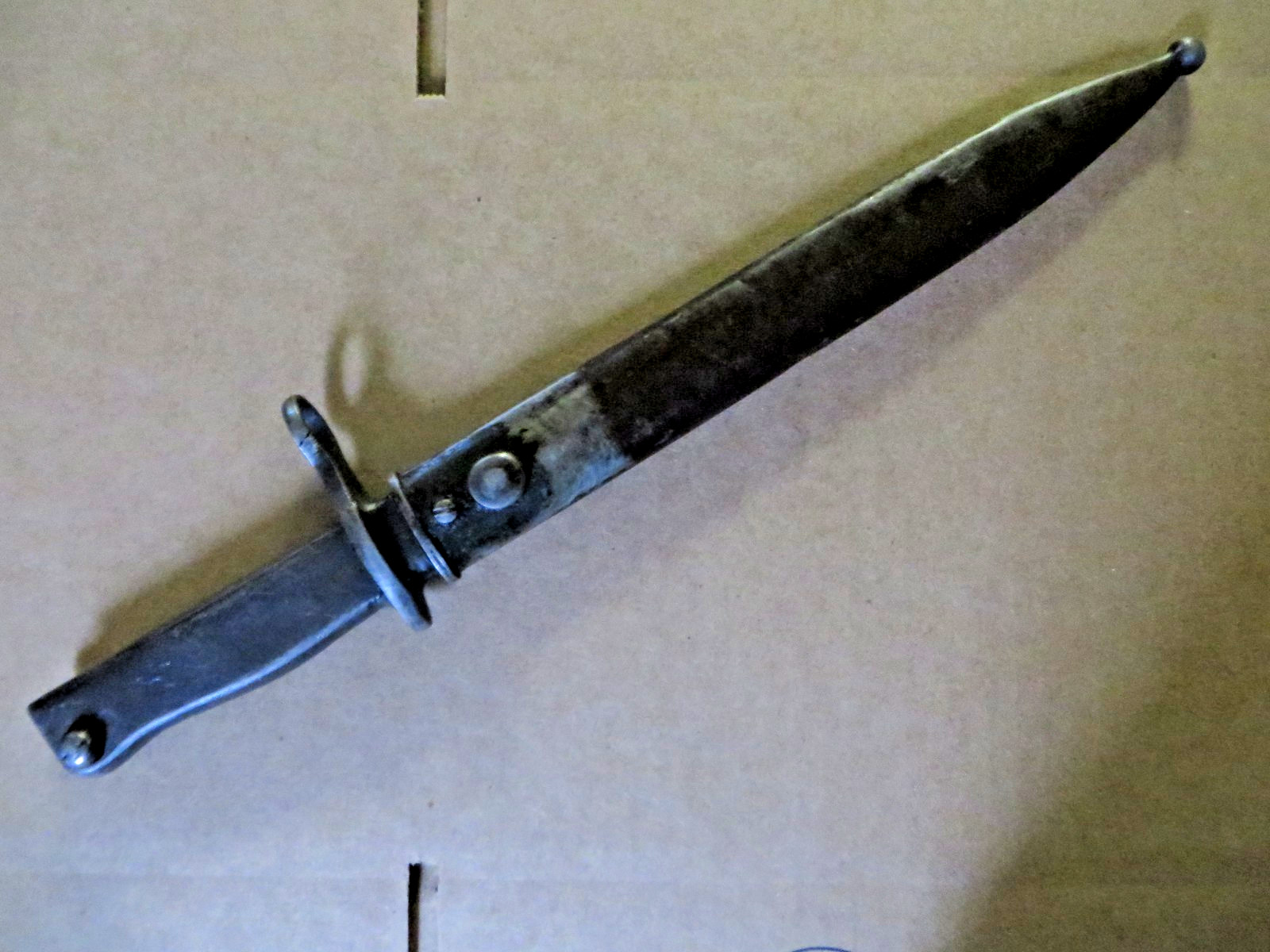 WWI GERMAN ERSATZ BAYONET Very Good Original Condition (crack on mount ring)