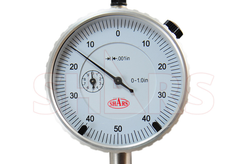 Shars 1" High Precision Dial Indicator .001" Agd 2 Graduation Lug Back New !]