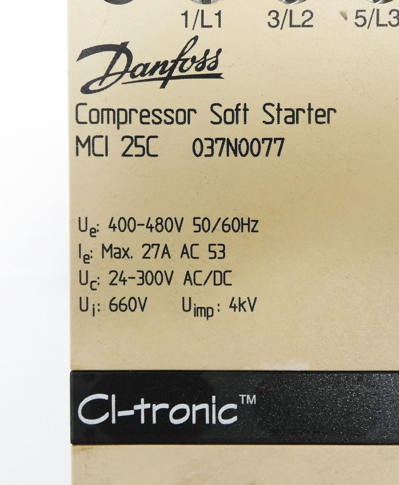 Danfoss Cl-tronic 037N0077 MCI 25C Compressor Soft Starter -used-
