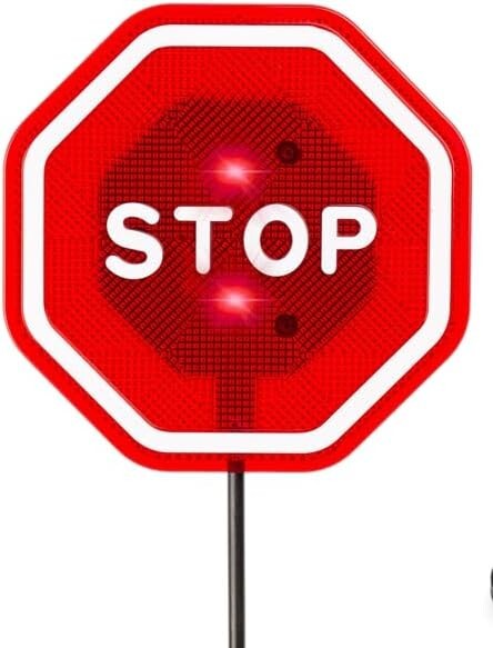 Zone Tech LED Flashing Stop Sign Parking Assistant for Garage, Adjustable Height