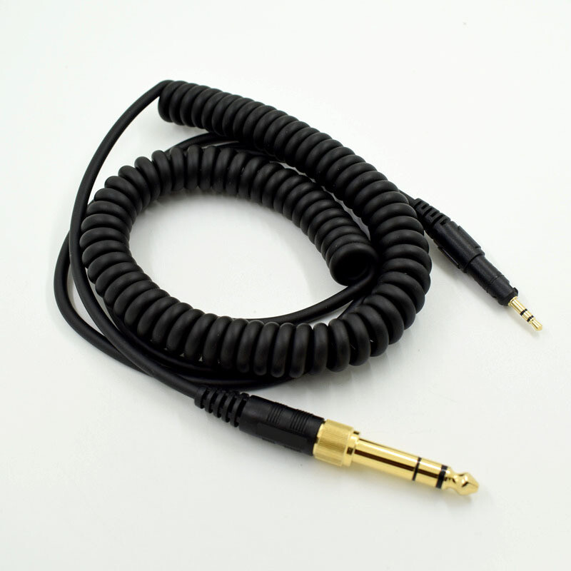 Audio Spring Coiled Cable For ATH-M40x & ATH-M50X Head-mounted Headphone a
