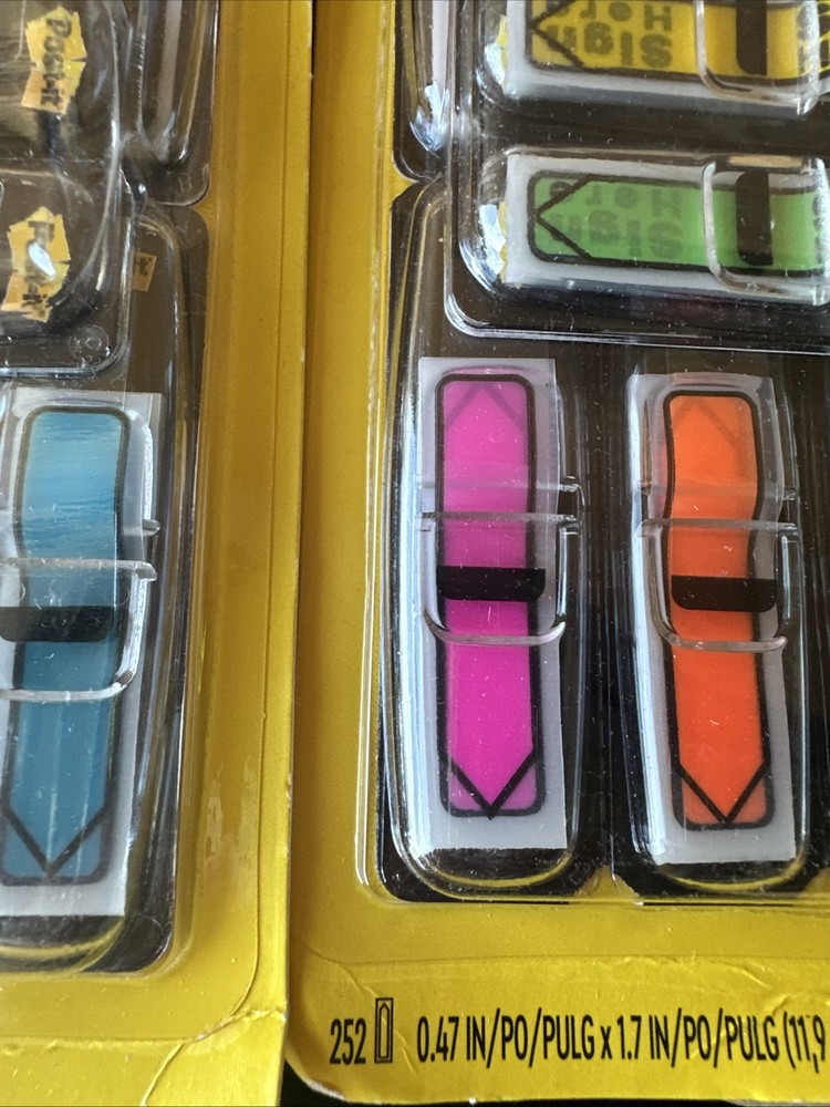 Lot Of 2 Post-it Flags Value Count, Assorted Colors, 252 Arrow Flags