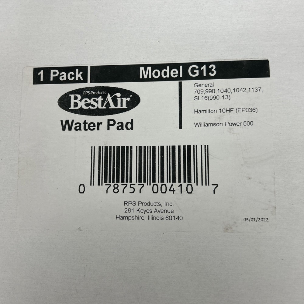 BESTAIR Water Pad Model G13 Replacement Humidifier Filter