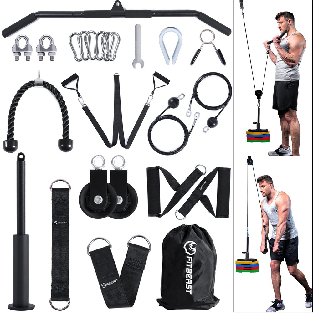 Pulley System Gym, Cable Weight Pulley System for Gym LAT Pulldown, Biceps Cu...