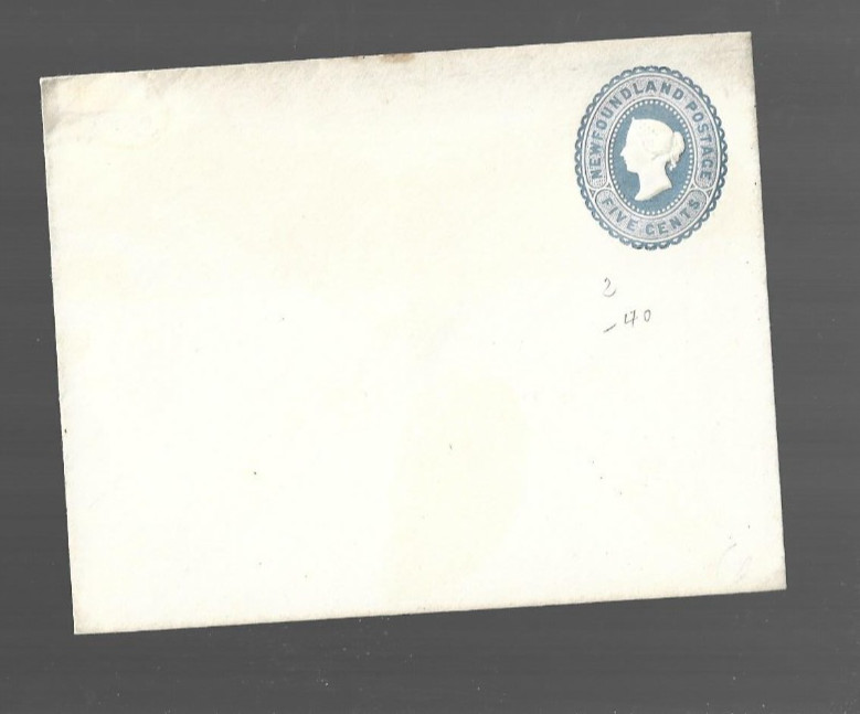 Newfoundland 5 cent stamped envelope MINT