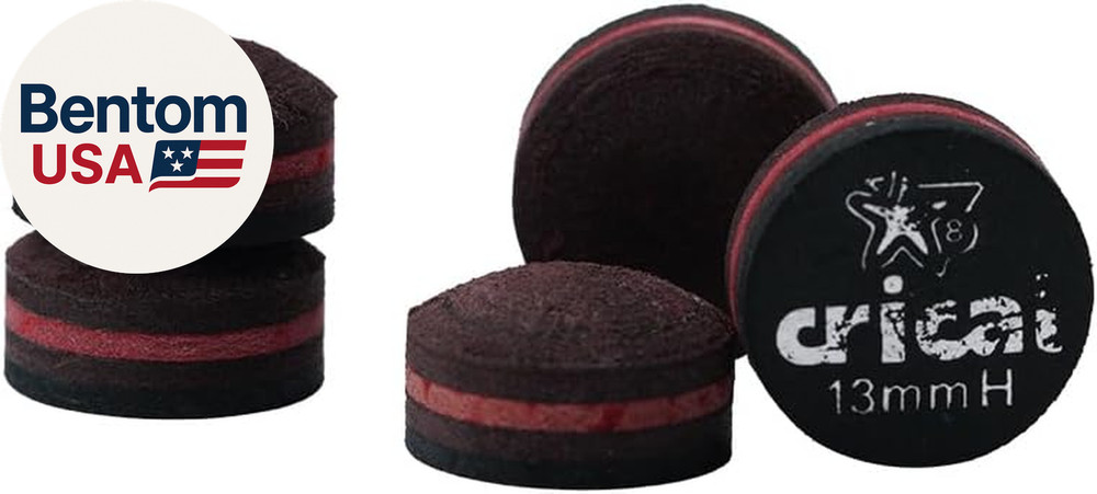 13 mm Pool Cue Tips 5 Layer Pool Stick Tips (Hardness Soft/Medium/Hard) Billiard