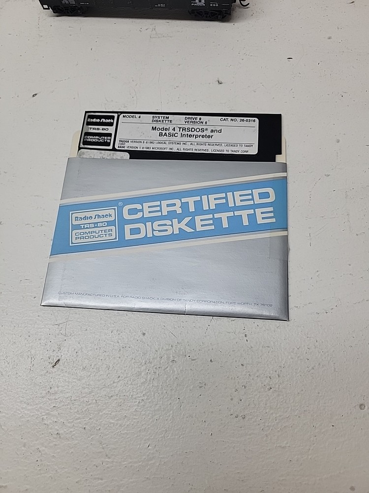 Radio Shack TRS-80 Model 4 Model 4 TRSDOS and Basic Interpreter Disk 26-0316