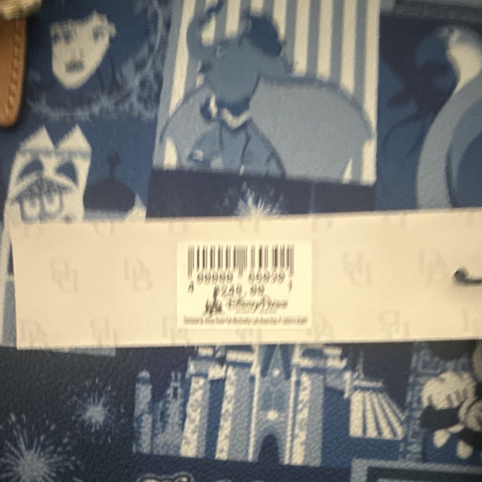 Dooney & Bourke Disney Large Blue Shoulder Bag Mickey Mouse Castle