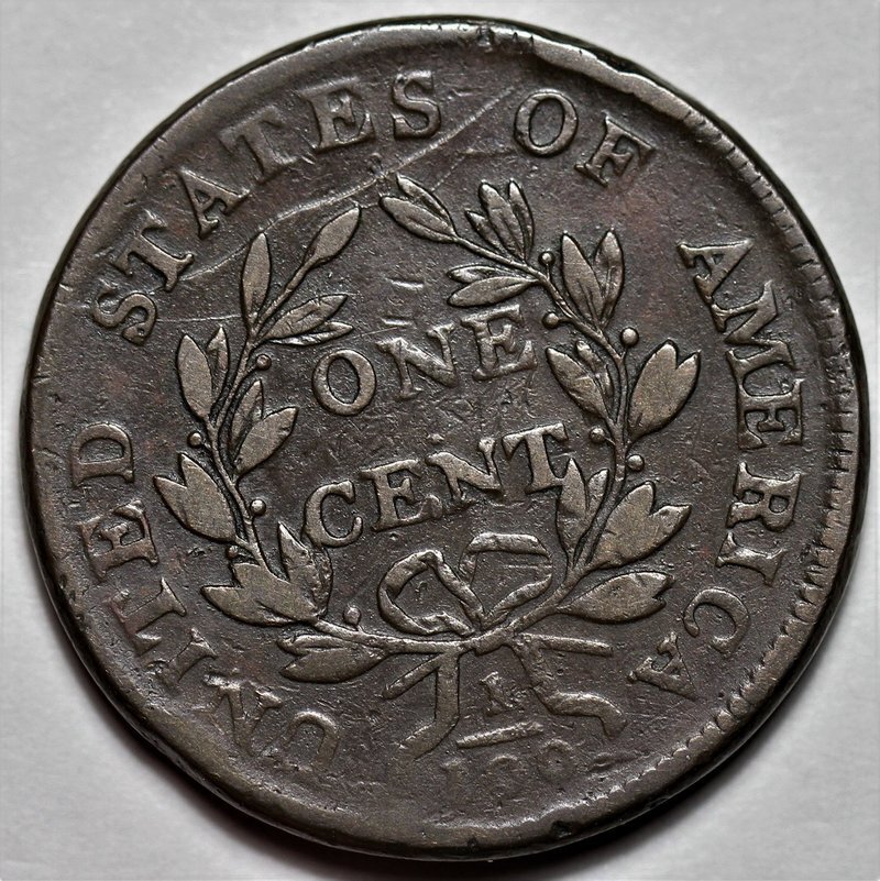 1802 Draped Bust Large Cent - With Stems - Damage - US 1c Copper Coin