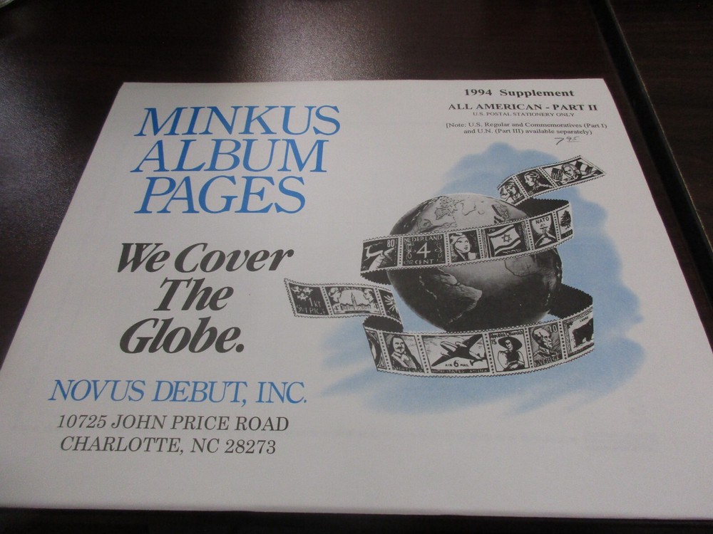 "MINKUS"  ALBUM PAGES  ALL  AMERICAN PART #2 1994    W/FREE SHIPPING!!!