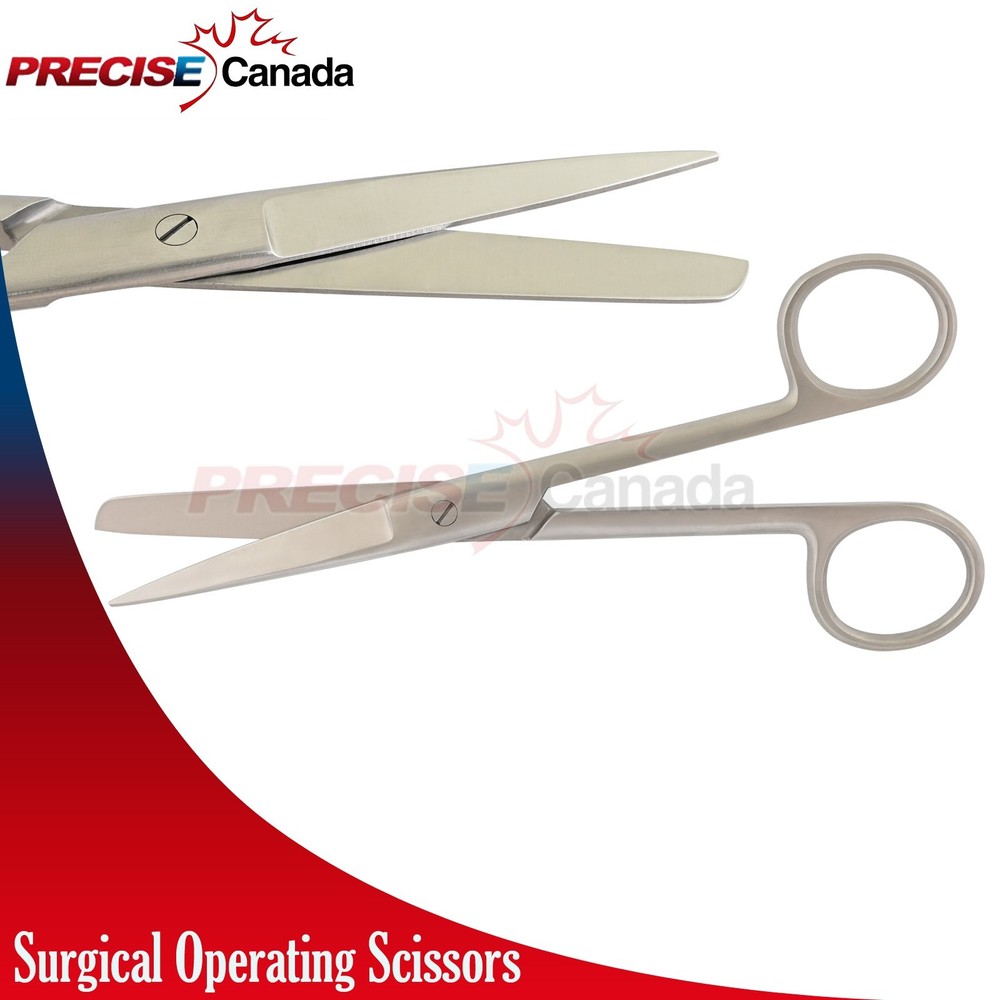 2 Pcs Surgical Dissecting Operating Scissors 6.5" + 5.5" Straight Sharp & Blunt