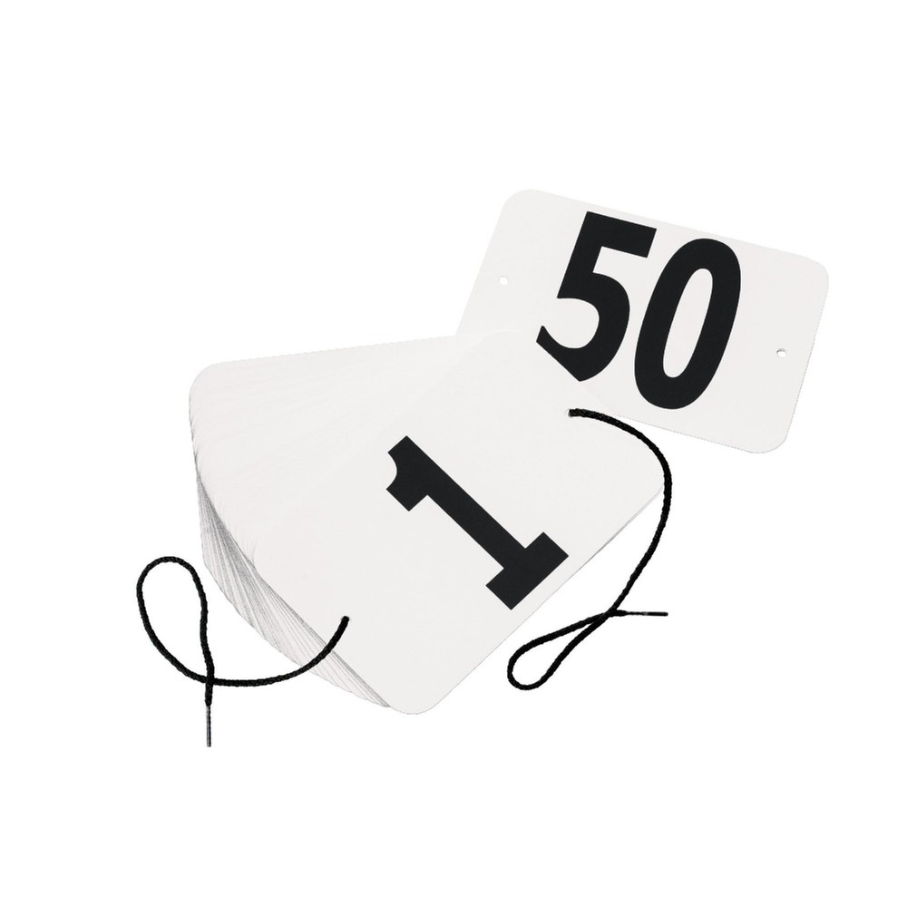 Hodges Badge Company Rectangular Equestrian Numbers with String - 50 Set (Num...