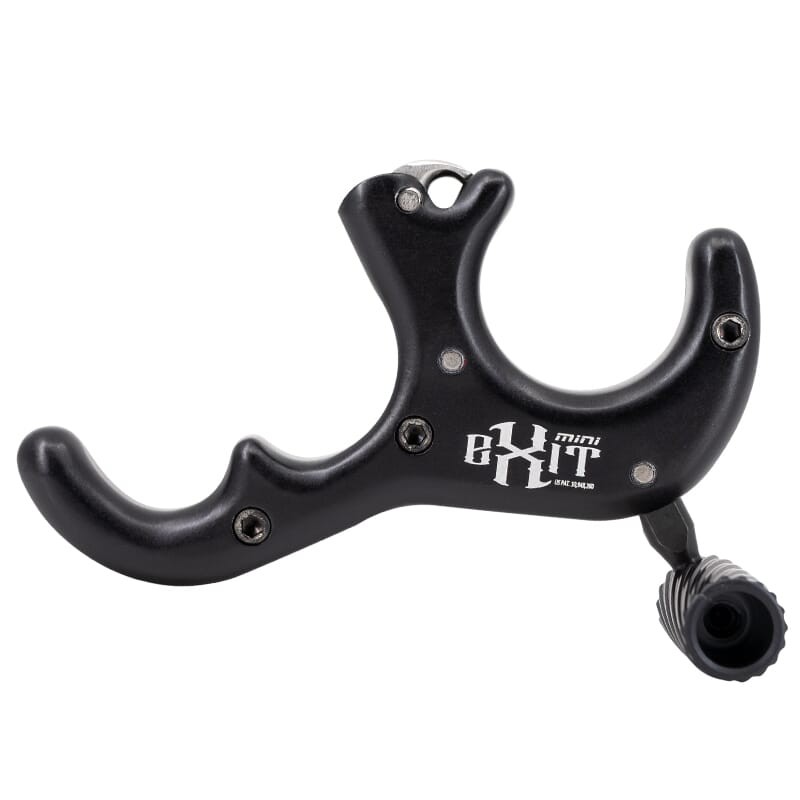 B3 Exit Mini Black Archery Release, 3-Finger Handle, Stainless Steel (EXIT-MNBK)