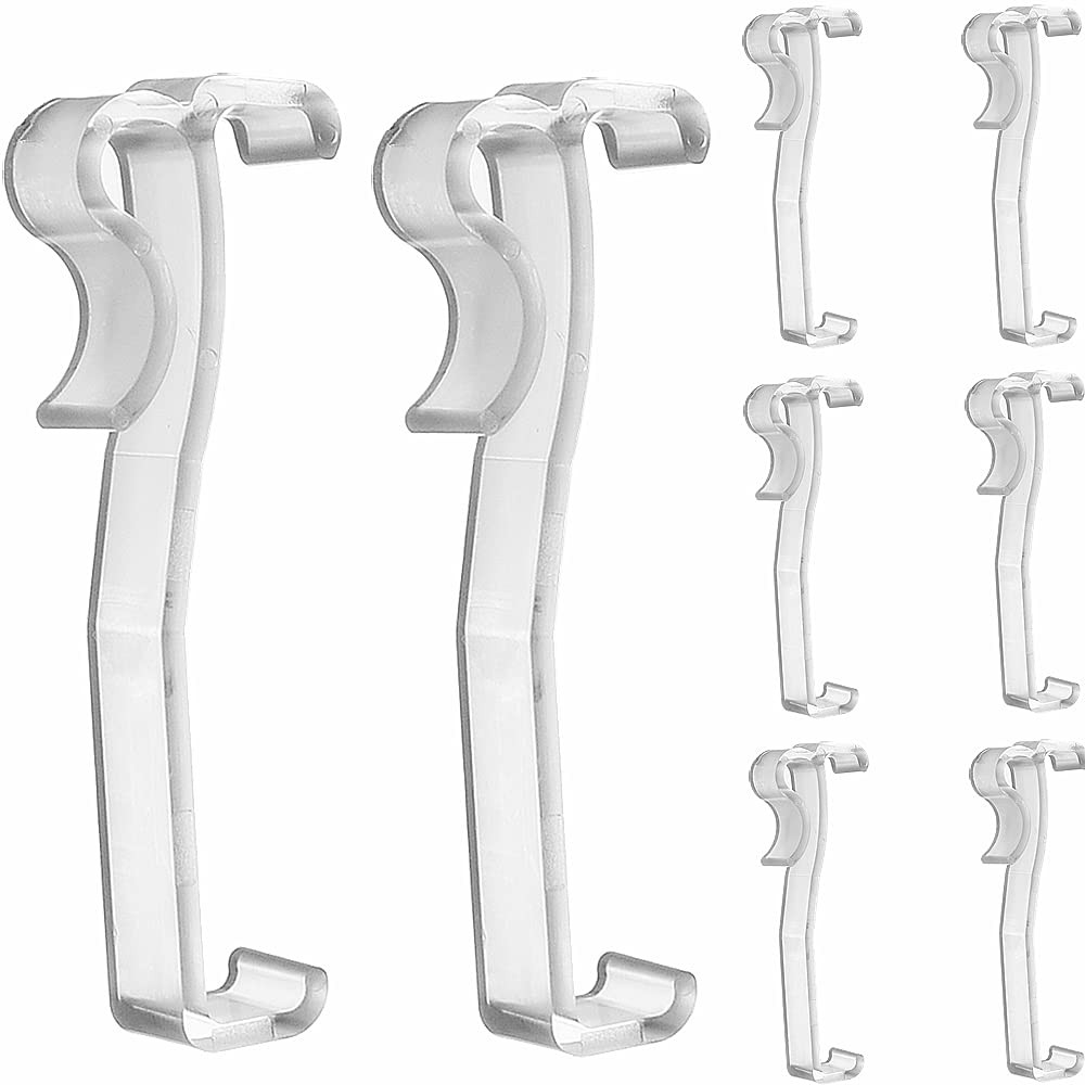 Valance Clips 10pcs 2.5'' Clear Plastic Holders for Horizontal Window Blinds