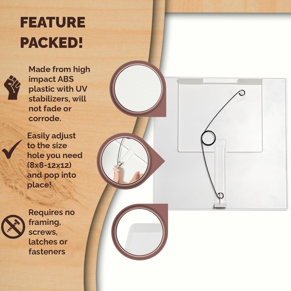Morvat 12x12 Adjustable Spring Access Panel for Drywall & Ceiling, 4 Pack