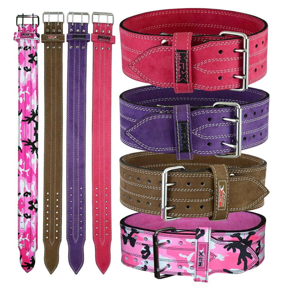 Weightlifting Belts 4" 10MM Thick Leather Gym Training Back Support Power MRX