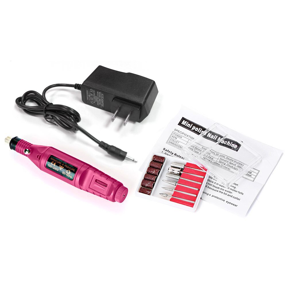 Electric Drill Nail File Acrylic Art File Manicure Pedicure Portable Machine Kit