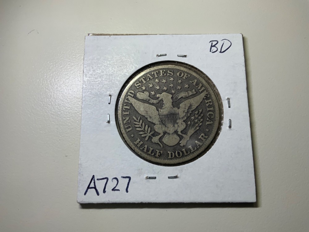 1896 United States Barber Half 50c
