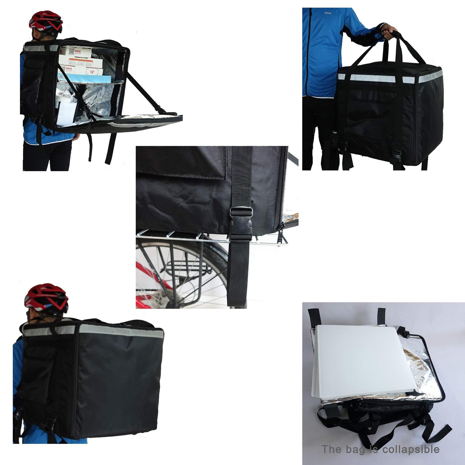 Pk-140z: Huge Heat Insulation Food Delivery Bag For Motorcycle, Big Pi