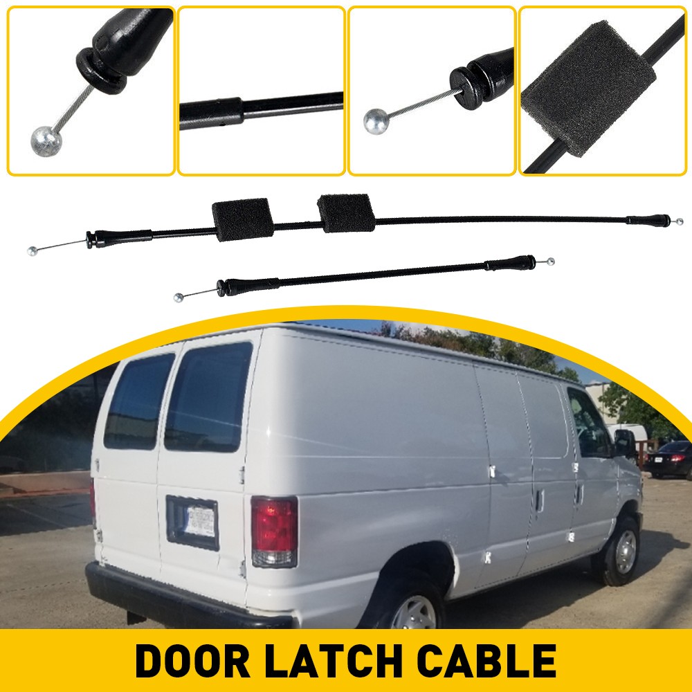 Rear Cargo Right Door Latch Release Cables for 1992-2014 Ford E150 E250 E350 Van