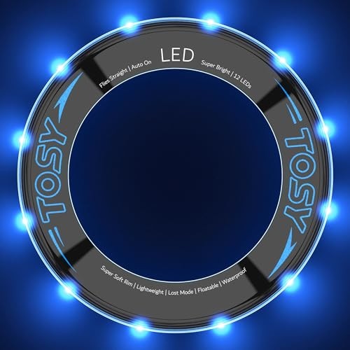 Flying Ring - 12 LEDs, Super Bright, Lost Mode, Auto Light Up, Safe & Blue