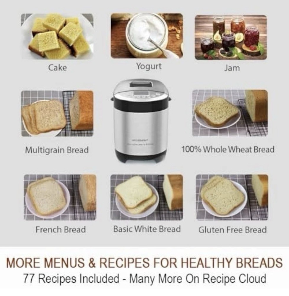 KITCHENARM 29-in-1 Smart Bread Machine w/ Gluten-Free Setting Model KA8520