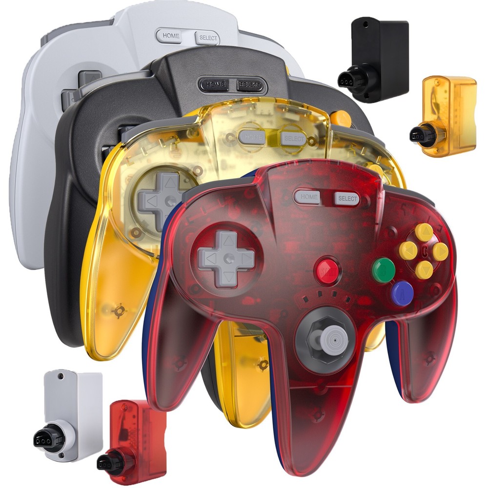 Wireless N64 Controller Remote Game Pad w/ Rumble Pak for Nintendo N64 Console