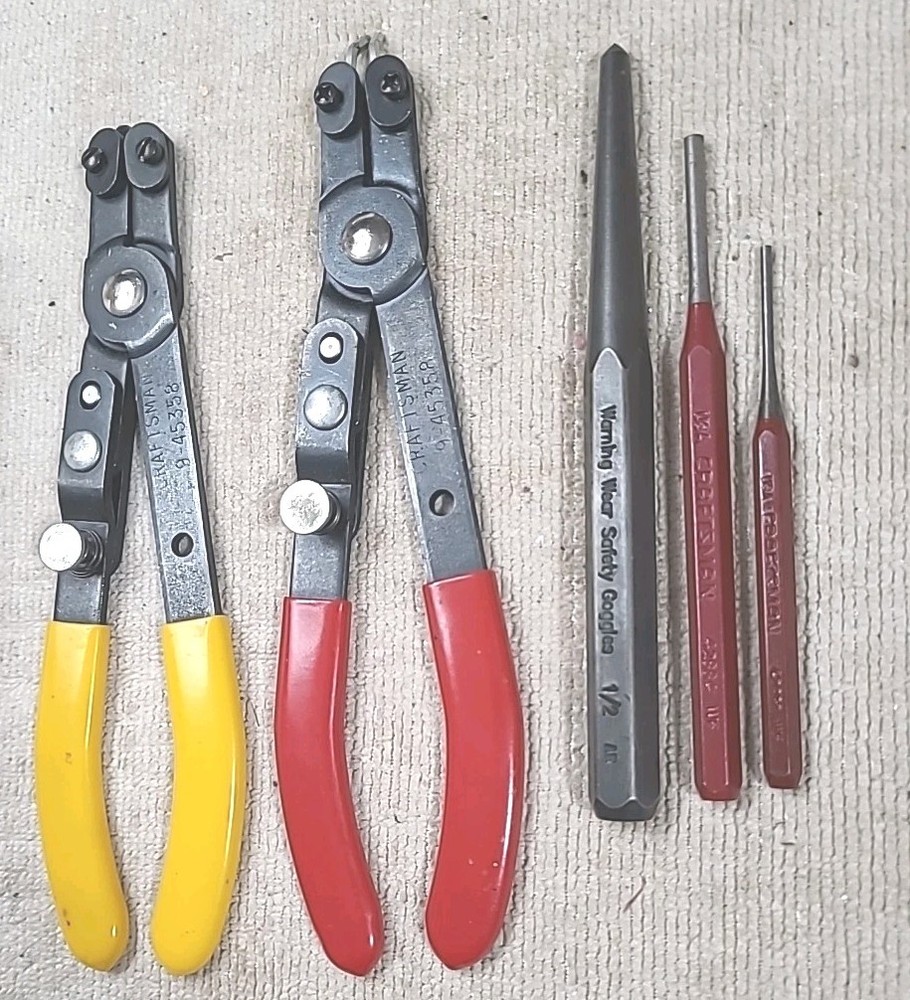 Craftsman Internal External Snap Ring Pliers # 9-45358, Punch Set VINTAGE Tools
