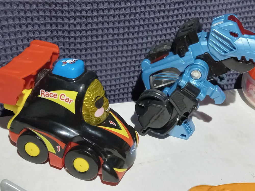 Vtech Interactive Toy Lot Go Go Smart Wheels Vehicles T Rex Flashlight & More