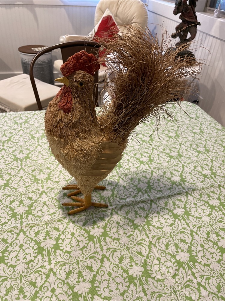 Straw Rooster Figure