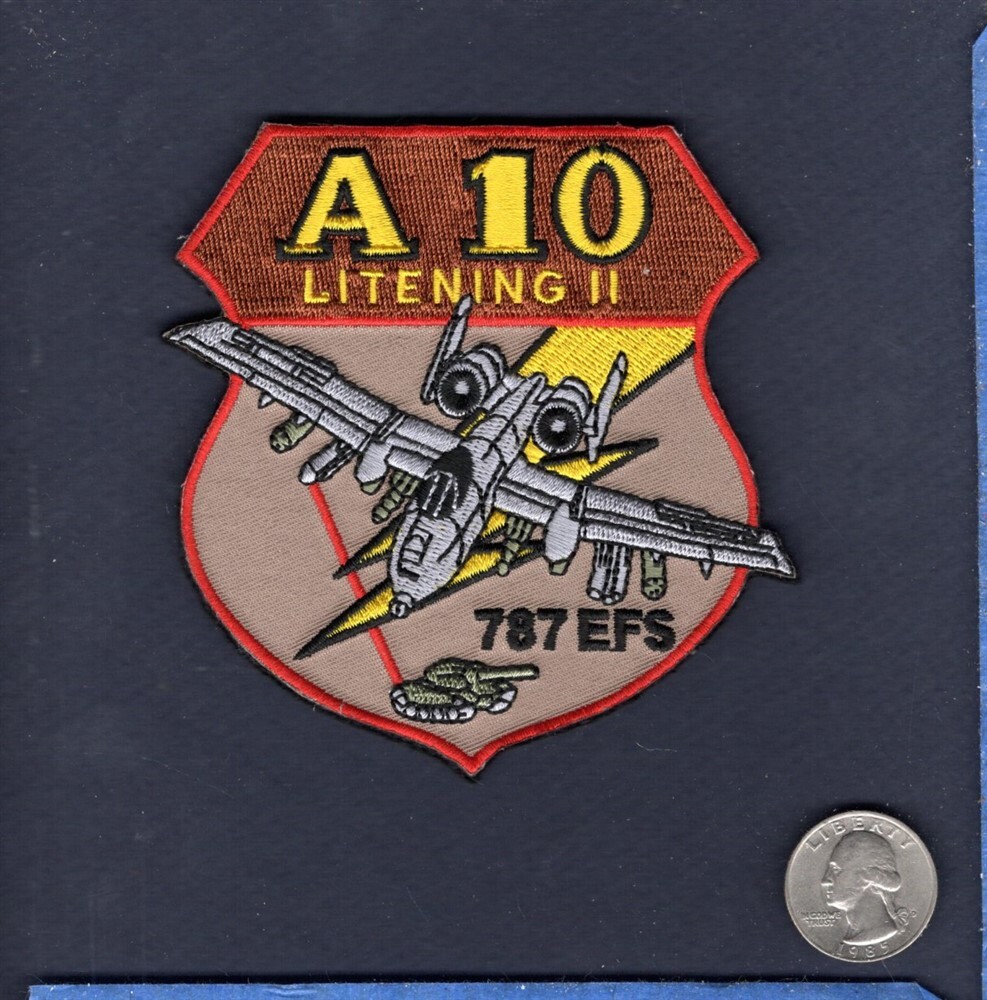787th EFS A-10 THUNDERBOLT LA ANG Fighter Squadron Patch + V