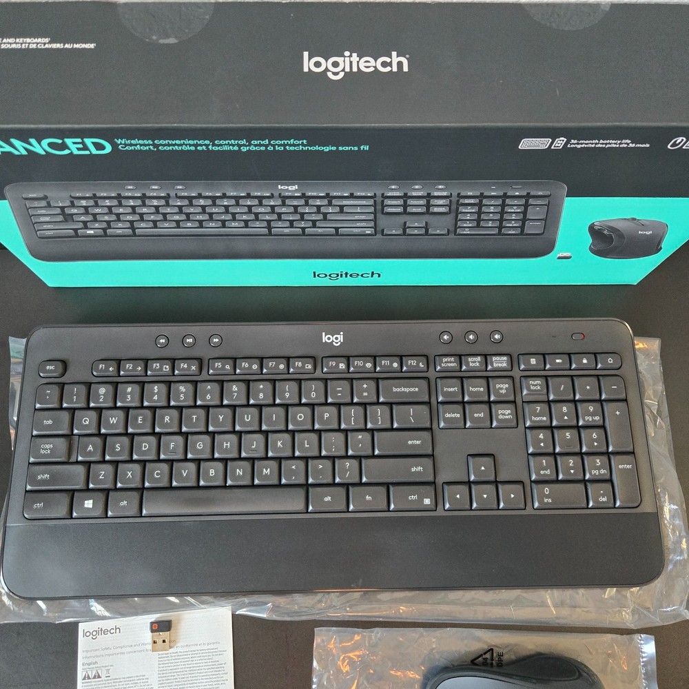 Logitech MK545 Wireless Keyboard & Mouse Advanced Combo Tested w/ Box