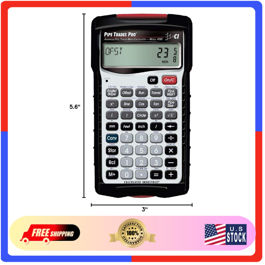 Pipe Trades Pro Calculator 4095, Advanced Math Tool for Pipefitters