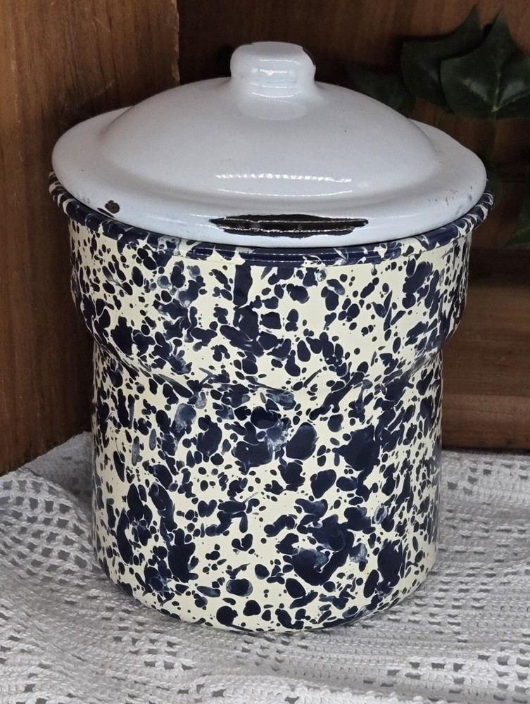 enamel container (25022) hand painted